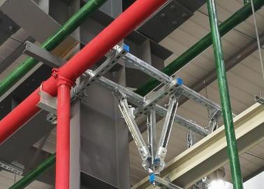 长岭该抗震支架的整体式支吊架结构协调性好